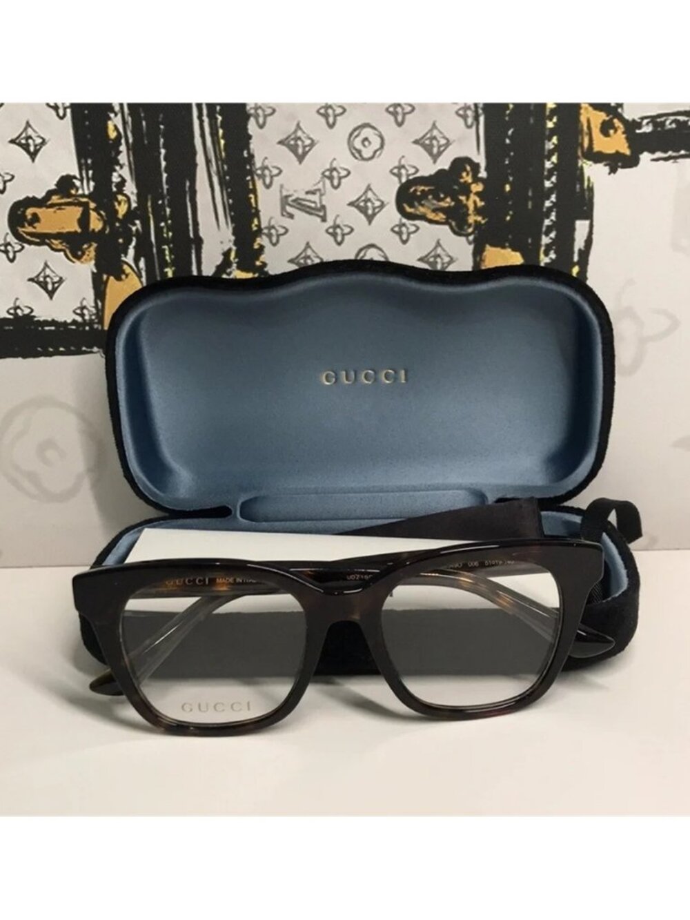 Luxury New Authentic Gucci GG0349O 006 Eyeglasses - Picture 6 of 14